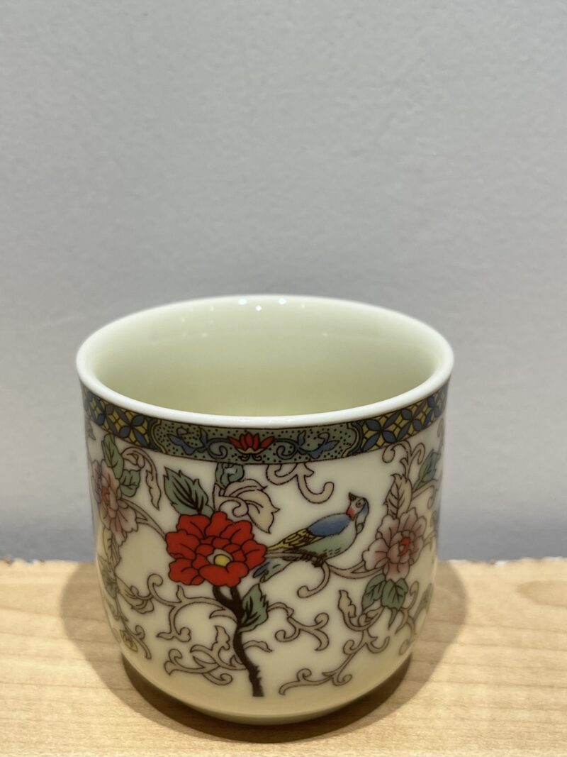 TAZA DE TÉ CON DECORACION FLORES 花鸟平口杯